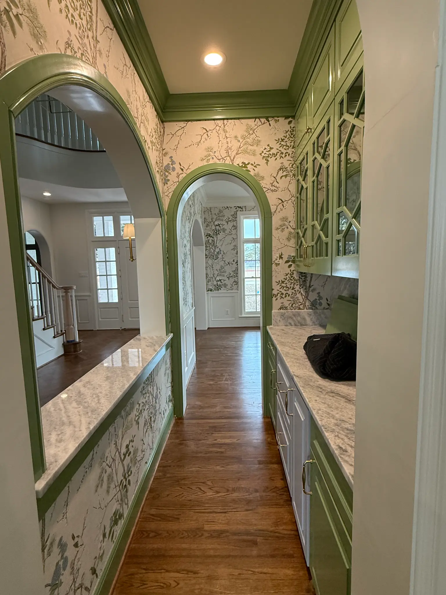 Beautiful wallpaper installation